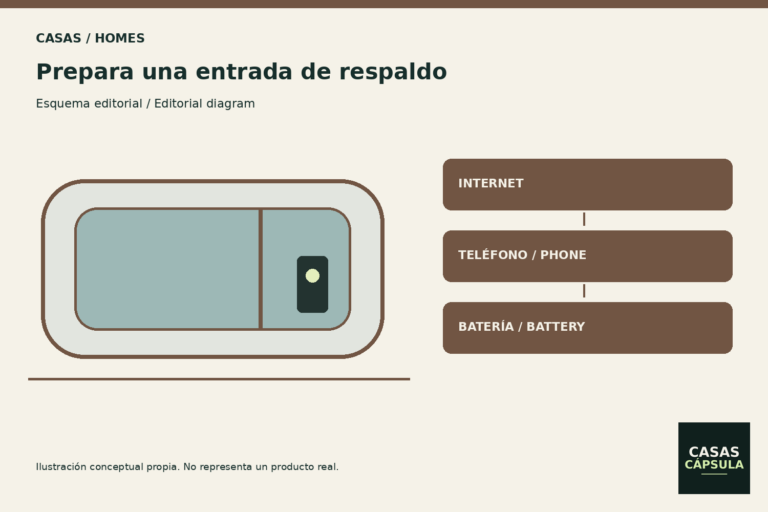 Ilustración editorial conceptual de CasasCápsula