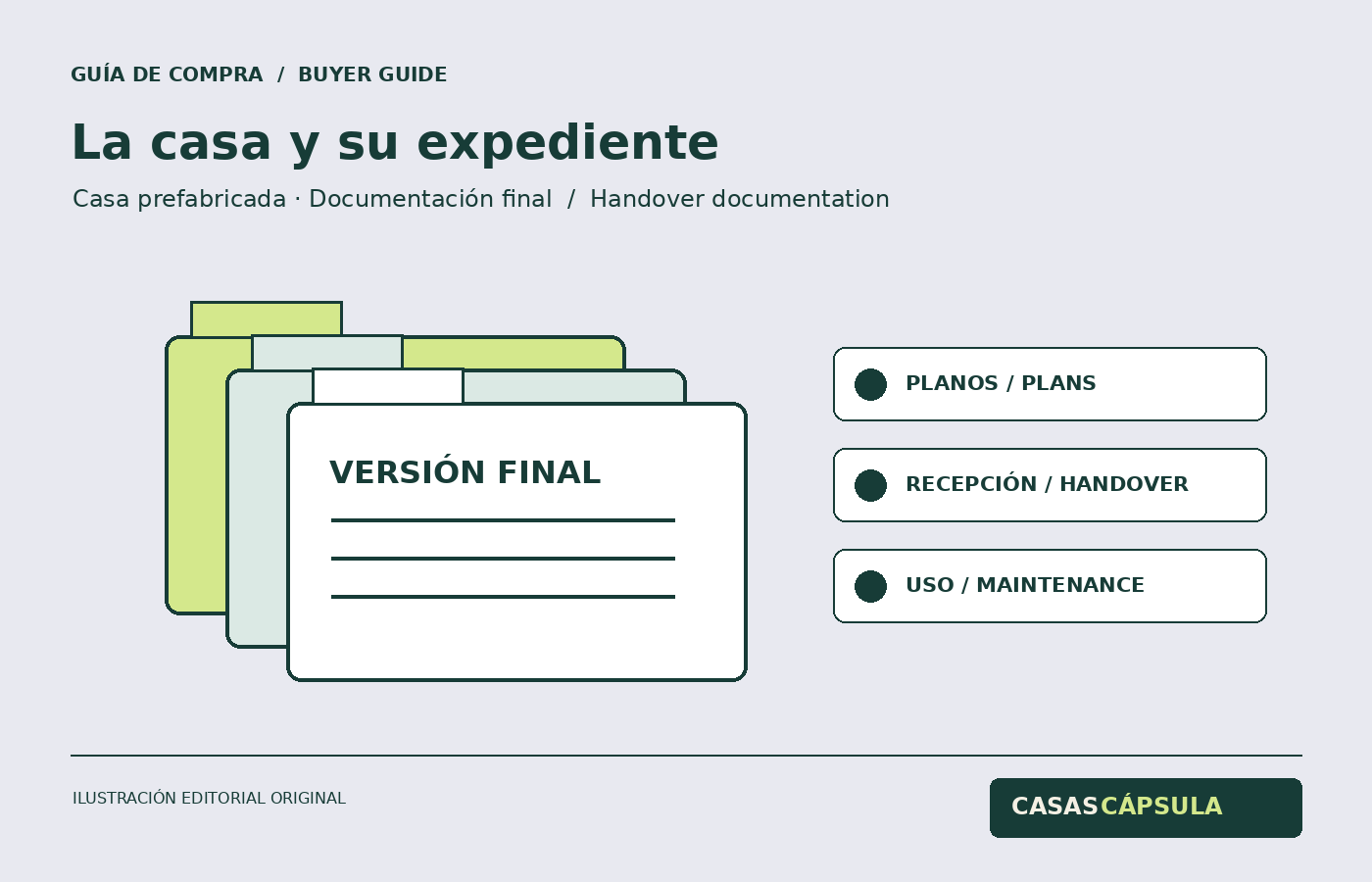 Organización del Libro del Edificio y documentación final de una casa prefabricada